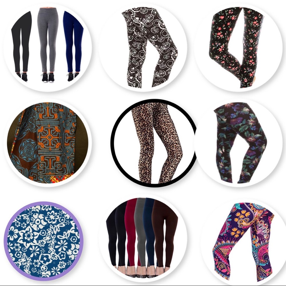 LEGGINGS 5 Pairs Solids and Prints Mystery Box Great Deal!